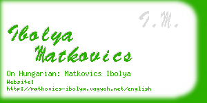 ibolya matkovics business card